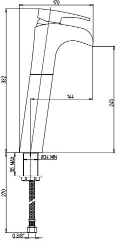 Paini Ovo 86CR205LLWF смеситель для раковины - Вид №2