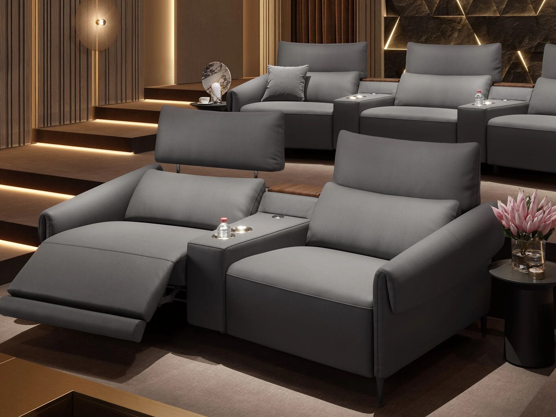 2-местный кожаный диван Sofanella Bienno Kino ARCH-00146125 - Вид №1