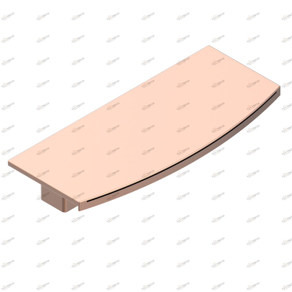 A34-29NIA/E Излив водопадный устанавливаемый на борту ванны 350 мм Thg-paris Bambou с хрусталём янтарного цвета Розовое золото A34 29NIA/E CAT.F