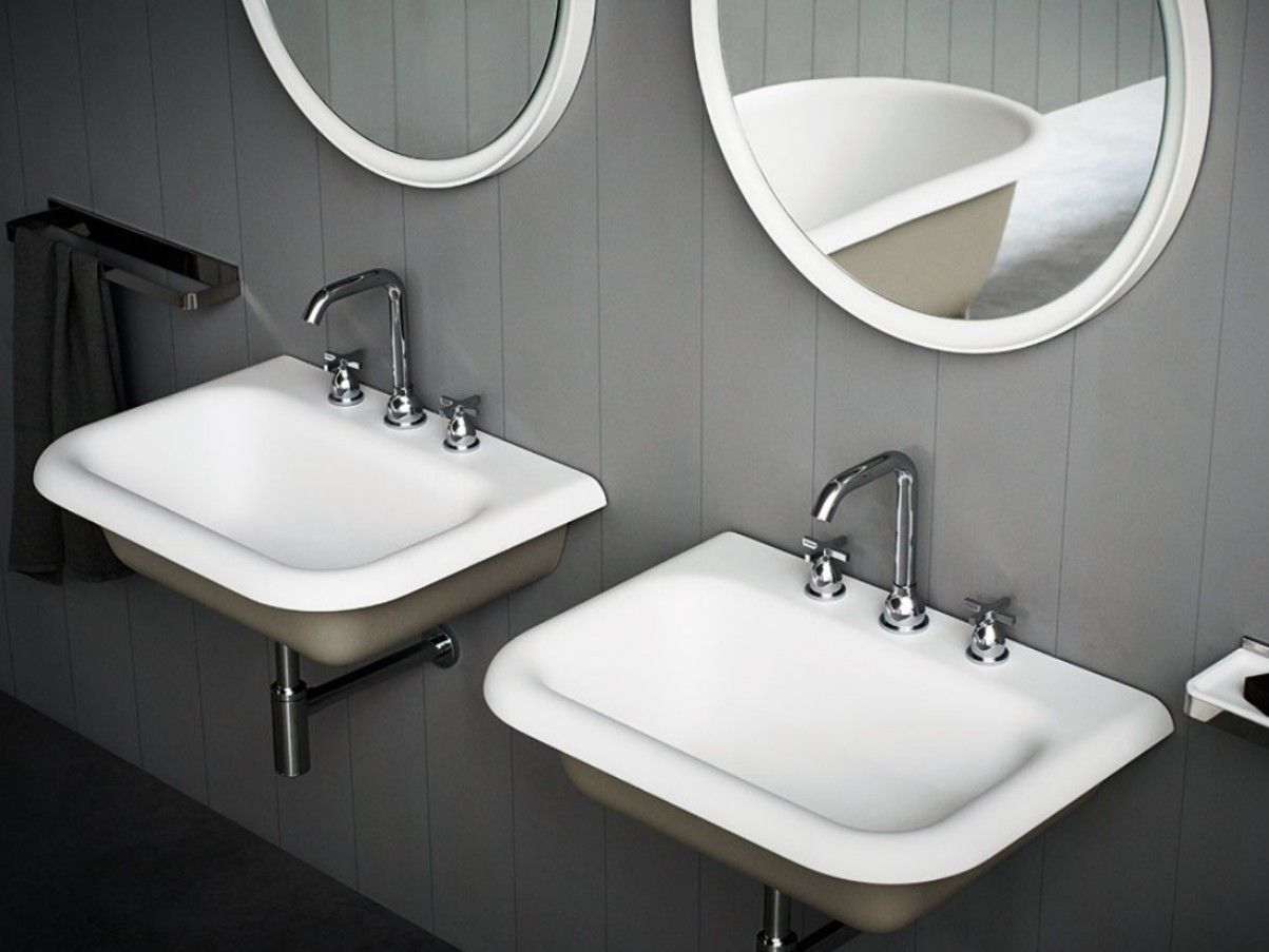 Прямоугольная подвесная раковина из Cristalplant® Agape девятнадцатый век ARCH-00131316 - Вид №1