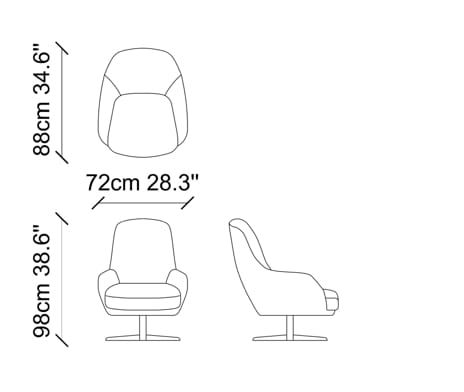 Тканевое кресло с подлокотниками NDESIGN Ezora ARCH-00029658 - Вид №2