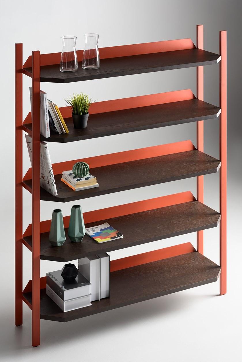 Zegen Самонесущий открытый книжный шкаф из стали и дерева Ufo Santreyd sun-id-1445886 - Вид №6