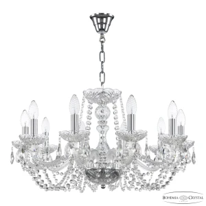 91901478 Люстра подвесная Bohemia ivele crystal 321489 321489 10 ламп 20 м² цвет никель STLM-1484971