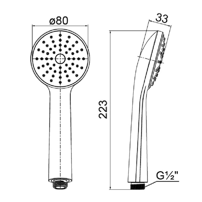 2801F85M18 Лейка для душа 280 Milardo Hand Shower  - Вид №4