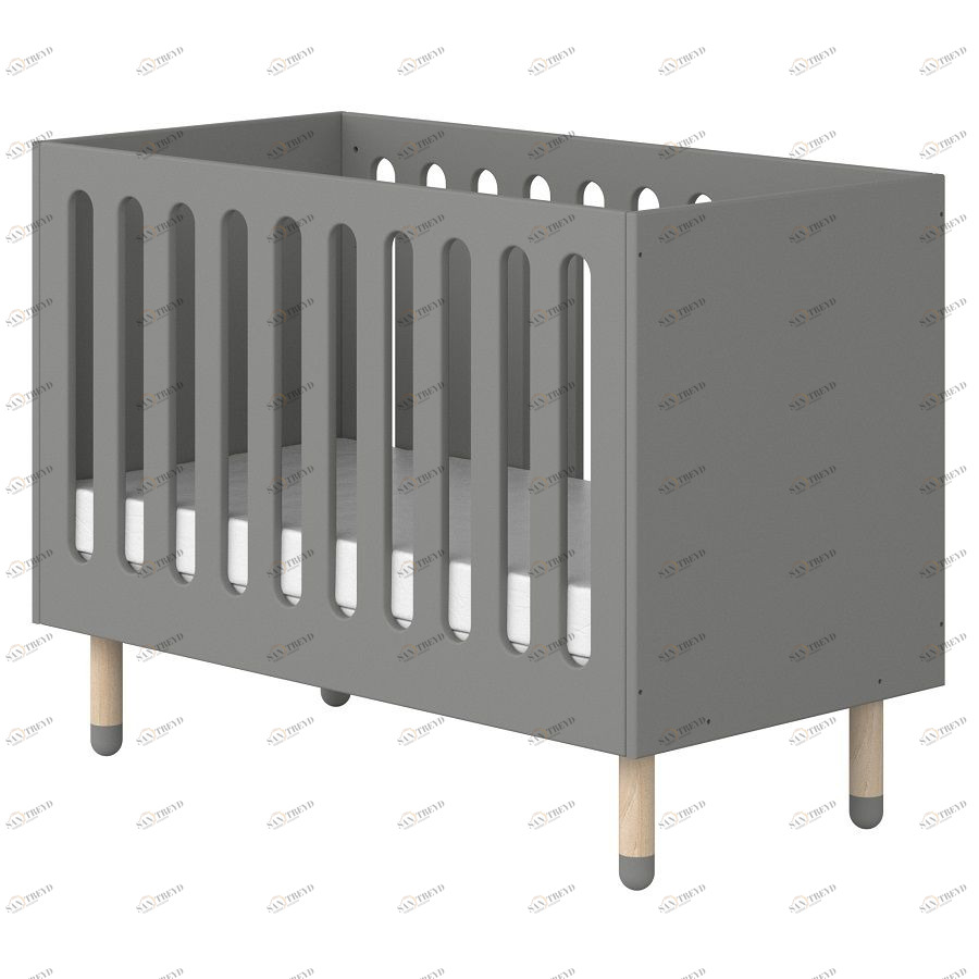 Кроватка детская Flexa Play, серая 801980265