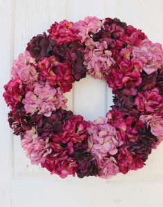 2010 231 a3 Искусственный венок из гортензии с глиттером, Ø 55 см, фиолетово-золотой H-andreas