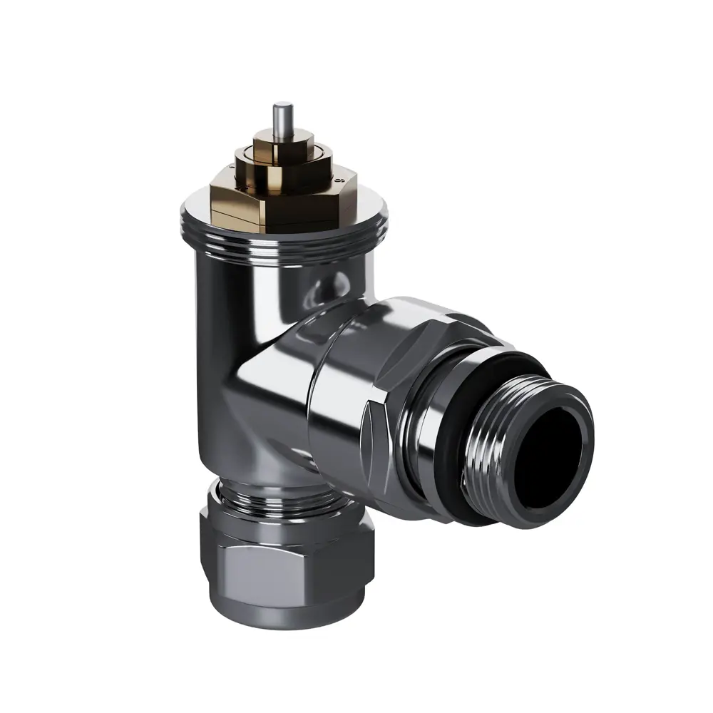 Термостатический комплект для радиатора угловой Royal Thermo Design Pro 1/2" латунь цвет хром 89423313 STLM-2138538  - Вид №2