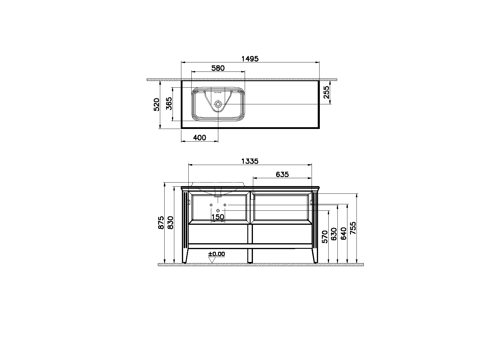62204 Раковина Vitraglobal Valarte  - Вид №1