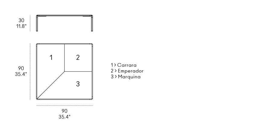 Мраморный журнальный столик для гостиной Casamania & Horm Рэгтайм ARCH-00143468 - Вид №9