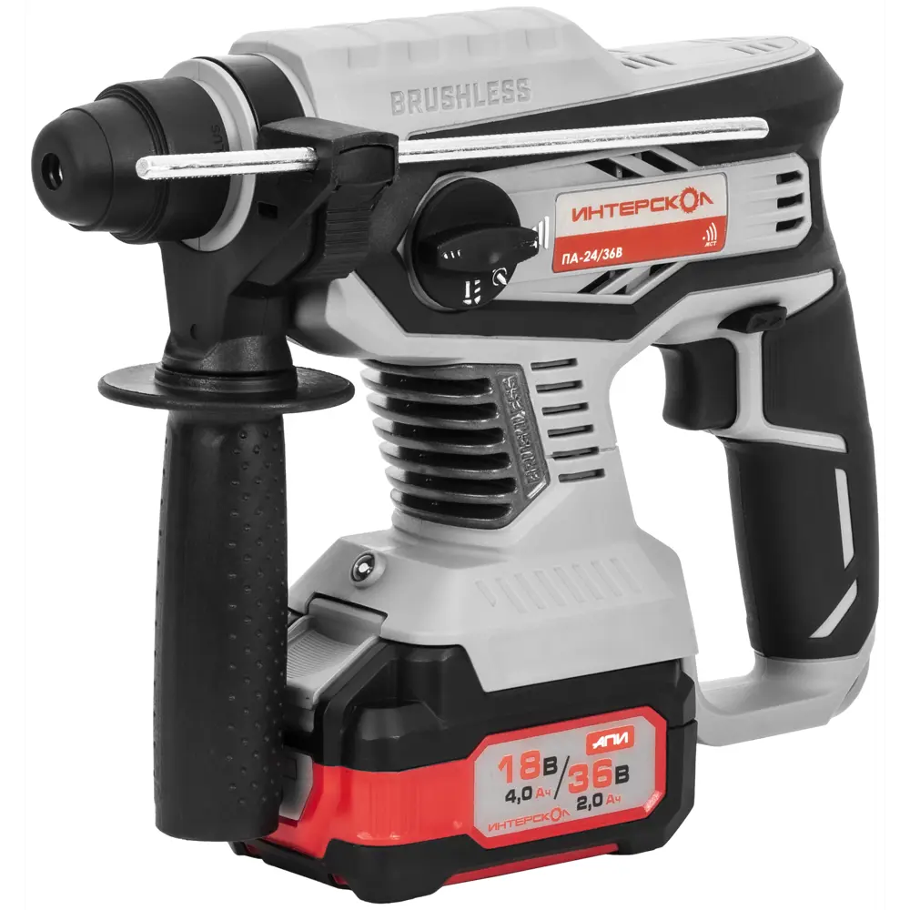 Аккумуляторный перфоратор Интерскол ПА24/36В с двумя батареями 89373626 STLM-0844482