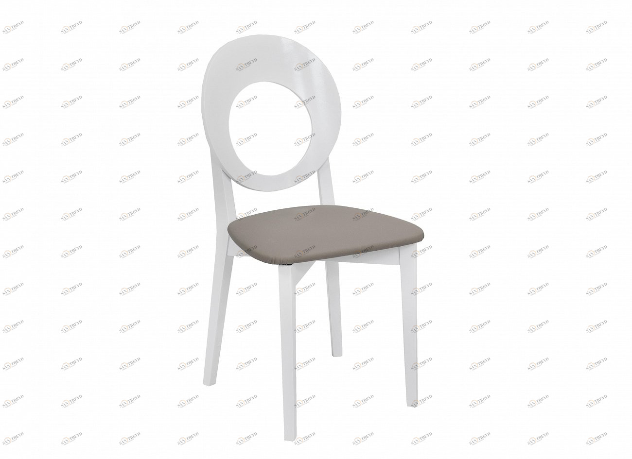 Стул мягкий с круглой спинкой коричневый Leset "Хьюстон" IMPEX  00-3967235 Белый;коричневый 