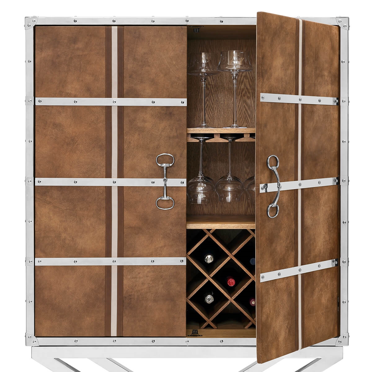 706072-A1 ABHIKA ШКАФ MASSY H180 108X48 SILVER/BROWN  - Вид №2