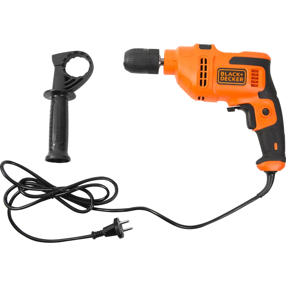 Ударная дрель Black&Decker BEH200-QS, 500Вт BLACK + DECKER STLM-2077302 - Вид №4