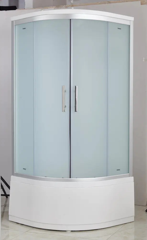 91672650 Душевой уголок Imwei Yg-9001fs Yg-9001fs 1/4 круга с поддоном 90x90см профиль хромированный эффект стекла матовый STLM-0996864