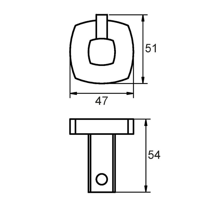 VOLSM10M41 Milardo Volga Крючок одинарный Volga Россия - Вид №1