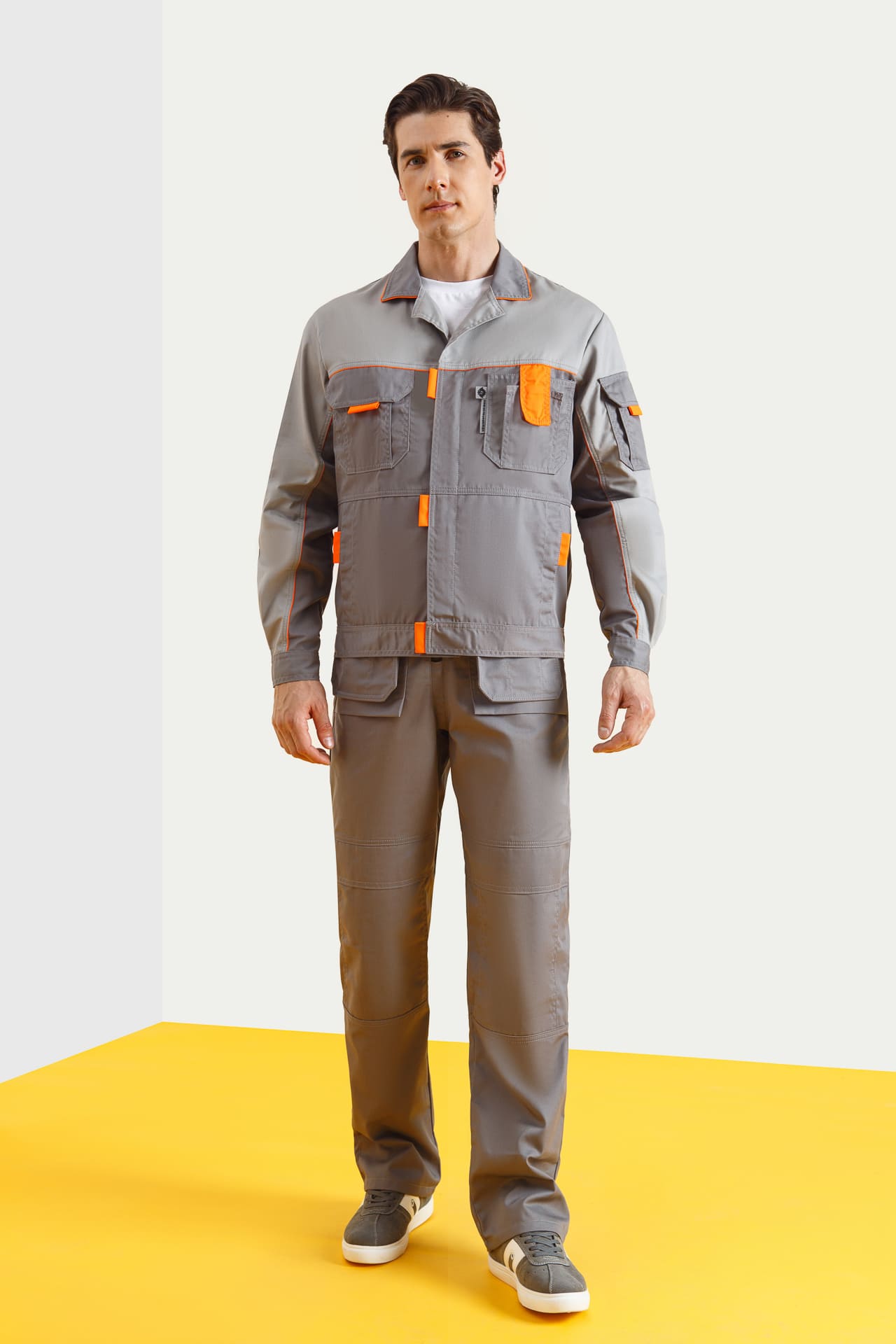 5039614 Костюм "Профессионал-2" темно-серый со светло-серым  Летняя спецодежда  размер 68-70/182-188  - Вид №7