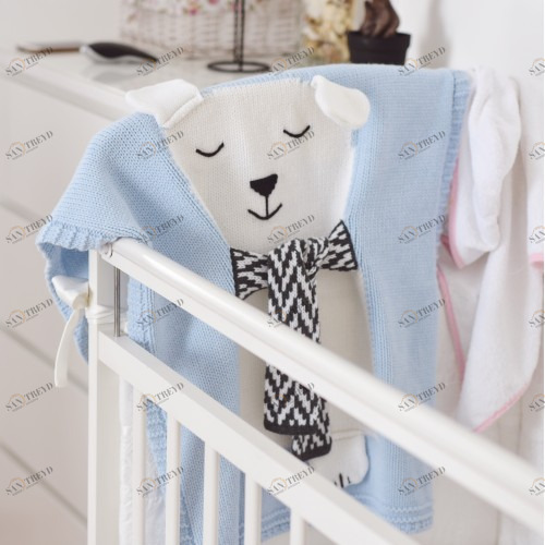 Плед голубой Мишка малый APERO ДИЗАЙНЕРСКИЕ, ЖИВОТНЫЕ 010295 Голубой 