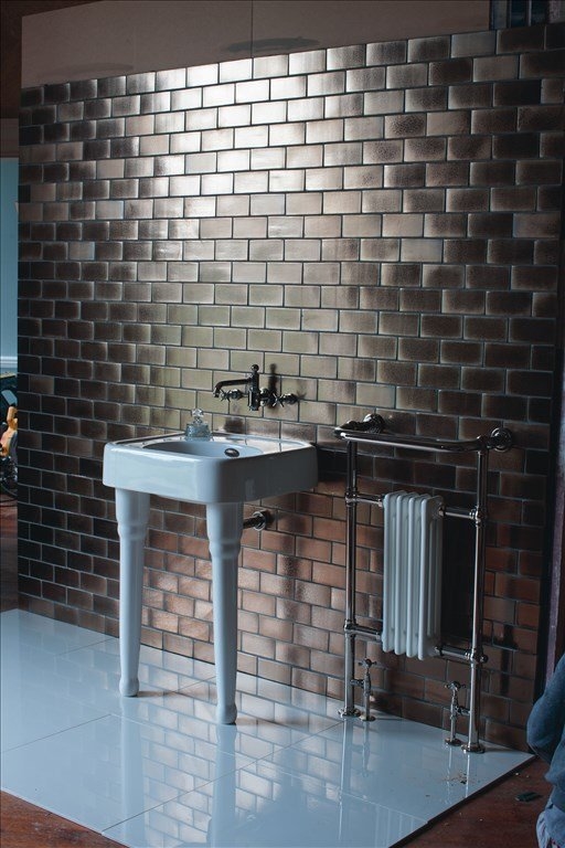 Полотенцесушитель напольный Arcade ARCR2 NKL, НИКЕЛЬ  Burlington ARCR2 NKL, ARCR6 NKL  - Вид №2