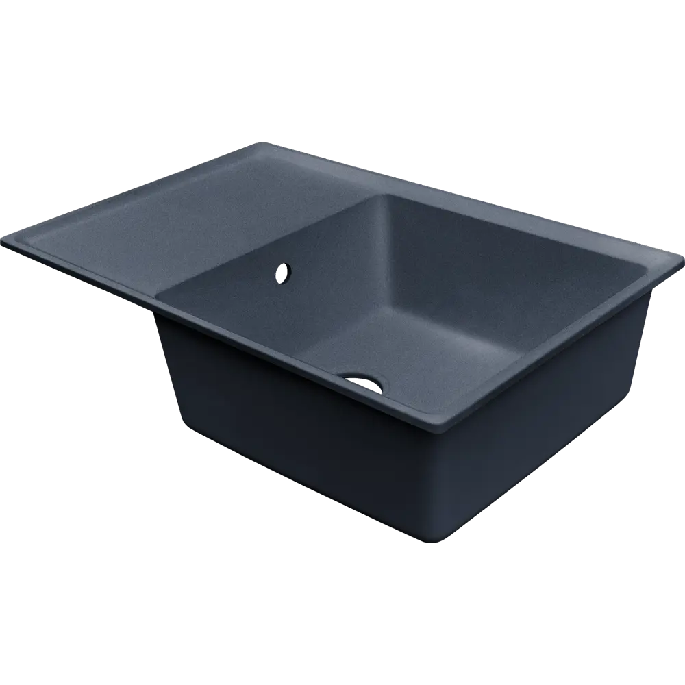 Мойка для кухни врезная с крылом Delinia 76x50 см глубина чаши 19 см кварц цвет графит 87806596 STLM-2171472 Мойка врезная - Вид №4