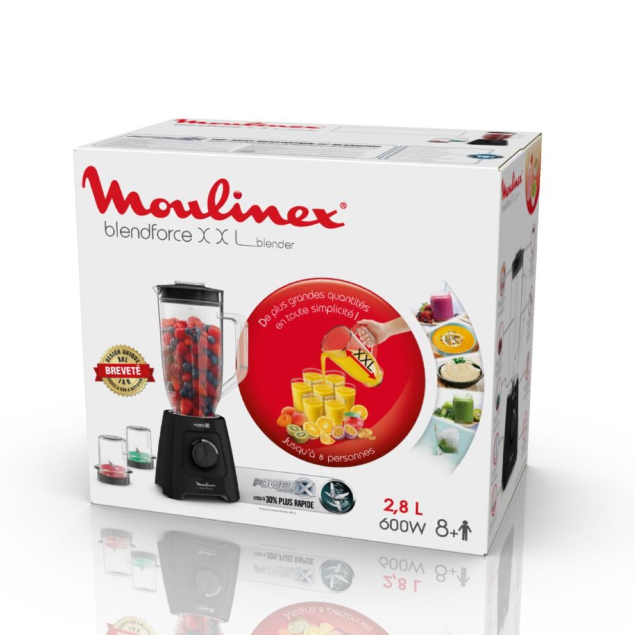 5493303 Блендер стационарный Moulinex Blendforce 2 XXL LM458810 черный STDN-0109938 - Вид №1