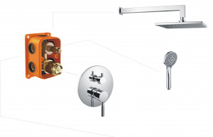 HB81088-3 Встраиваемая душевая система , хром Haiba