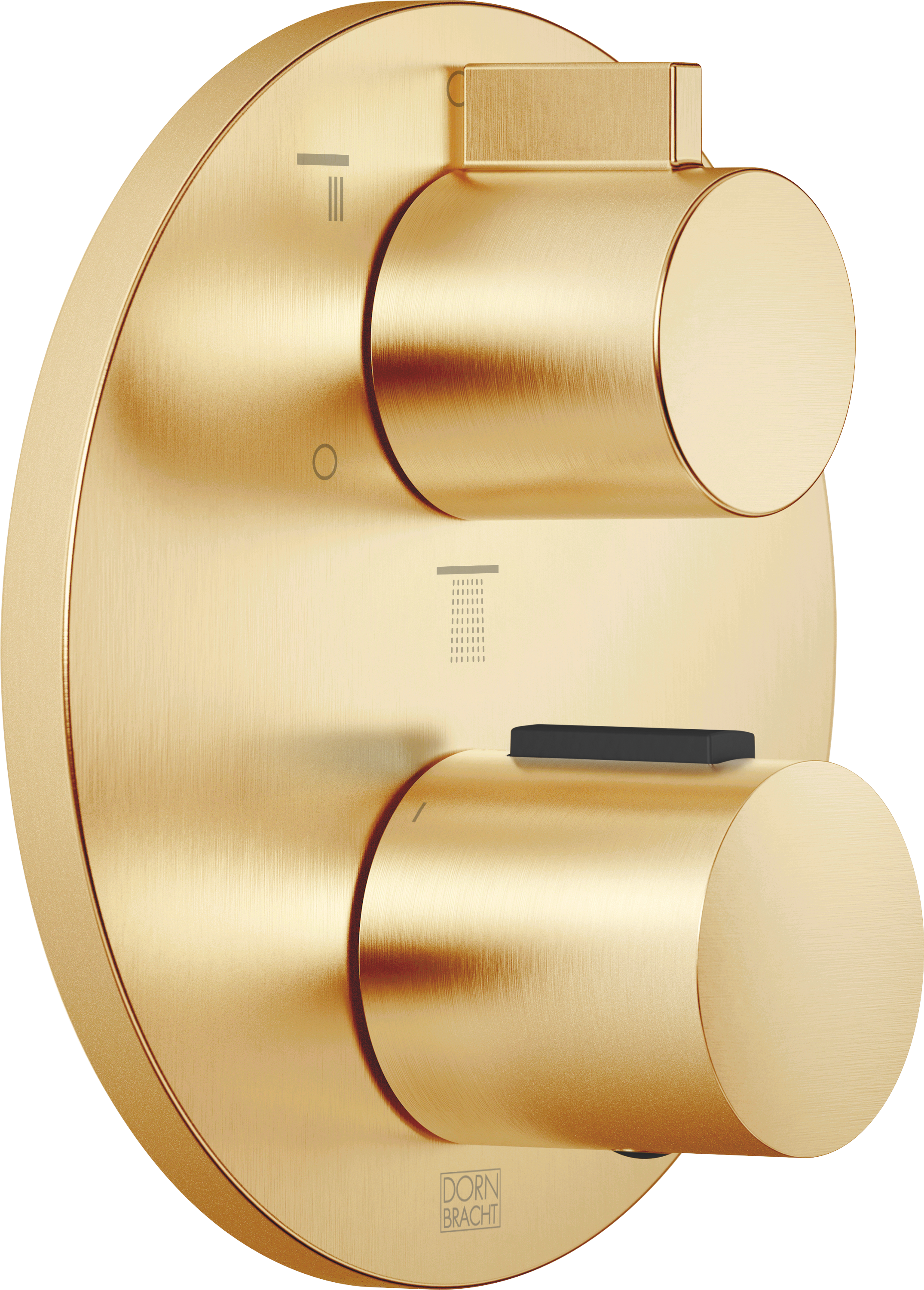 Скрытый термостат с трехфункциональным регулятором громкости – матовая дюрабрасс (23-каратное золото)
