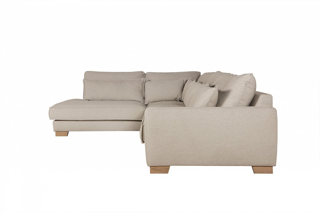 Диван Malte трехместный угловой с правым модулем светло-серый SITS ДИЗАЙНЕРСКИЕ, MALTE 192160 Бежевый;молочный  - Вид №1