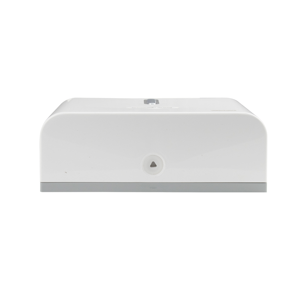 GFmark - Диспенсер для бумажного полотенца, с ключом, БЕЛЫЙ, с ГЛАЗКОМ, пластиковый, прямой. Под Z салфетки, код: 919  - Вид №3