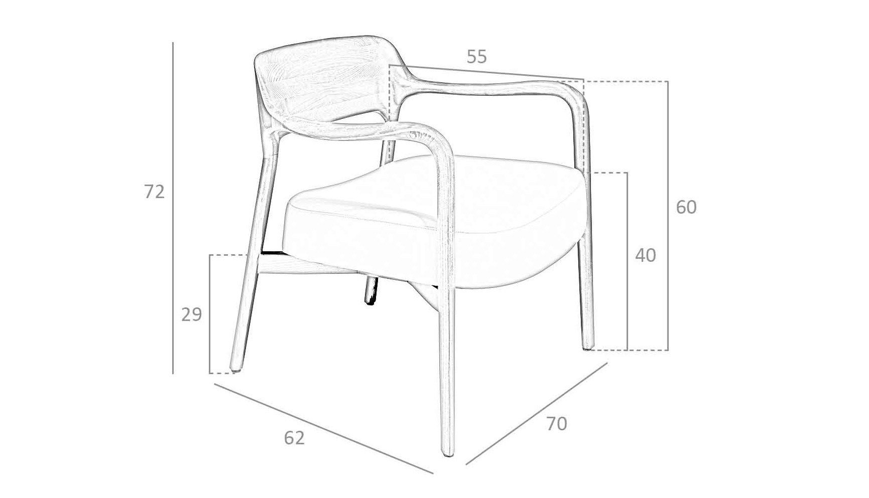 Кресло из ясеня Angel Cerda Nature Life ARCH-00143073 - Вид №4
