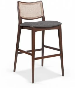 Fenabel Высокий деревянный табурет с подставкой для ног Spirit