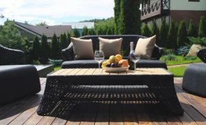 Лаунж зона черная мягкая со столиками на 4 персоны Chaild-2 BESTA FIESTA MELLIFLUOUS 044715 Черный