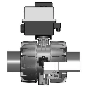 SANIT 352814533 2/2-ходовой шаровой кран ВКД, ПВДФ, д 20 - 110 г, сопло для тепловой сварки