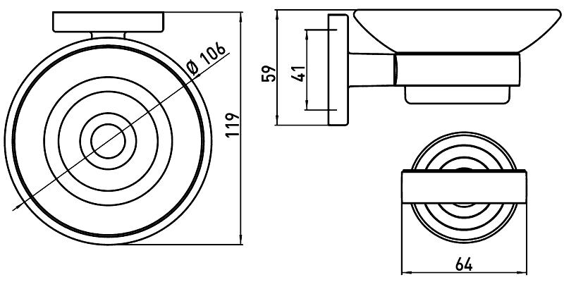 0730 001 00 Мыльница Emco Polo Santreyd - Вид №1