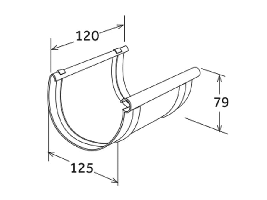 Простое соединение желоба 125 First Corporation First Plast ARCH-00121067 - Вид №2