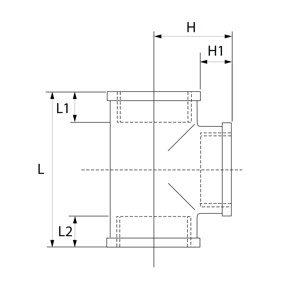 8130R008004008 Тройники Tece  - Вид №1