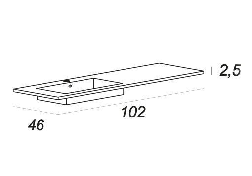 Мебель для ванной CEZARES AVRIL 54403 Grigio Talpa  - Вид №4