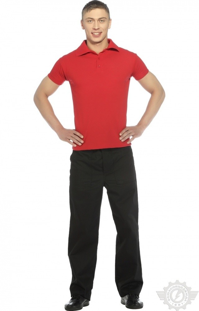 66354 Тенниска-поло красная  Одежда для салонов красоты  размер XS (44) Спецодежда  - Вид №8