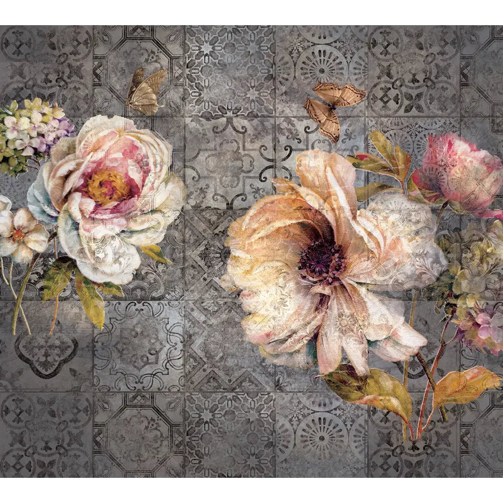 Фотообои Орнаментальный винтаж флизелиновые, 300x270 см, L13-257 FBRUSH 3D FLIZART STLM-2049597