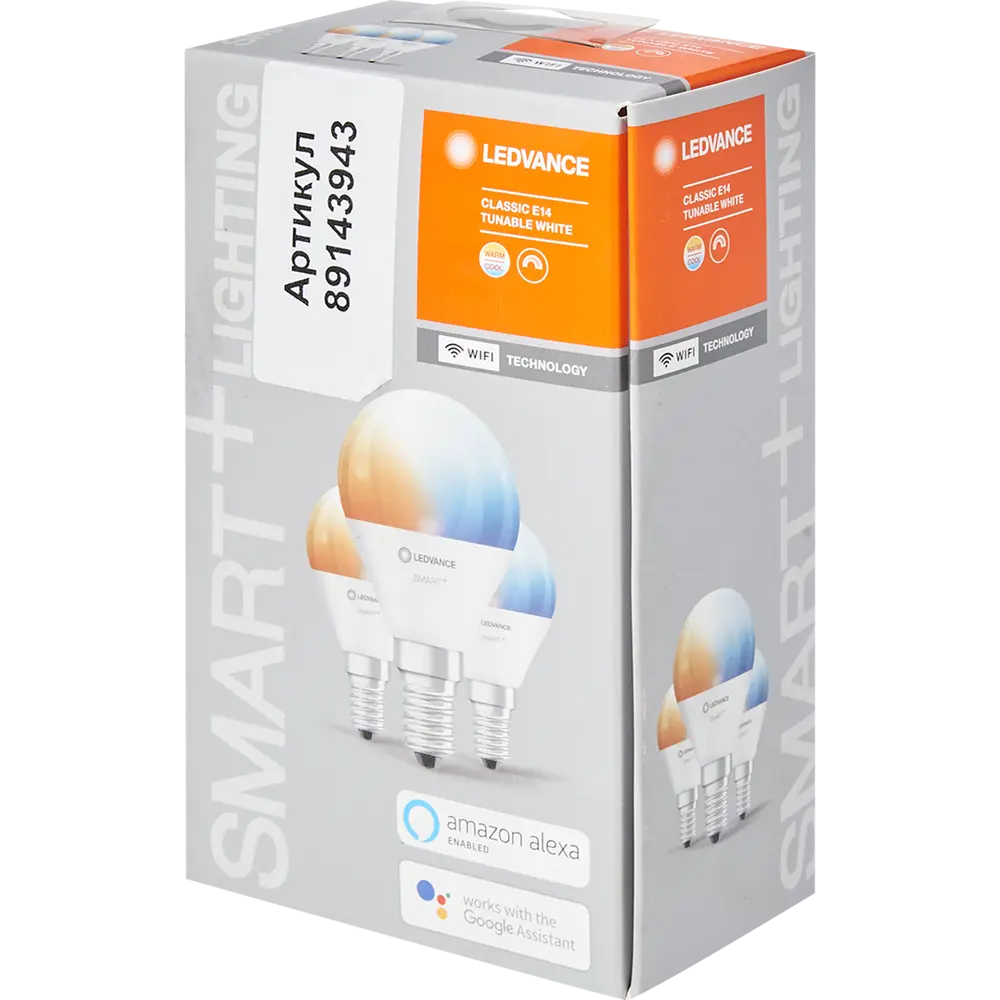 Набор умных ламп светодиодных Wi-Fi Osram Smart Plus E14 220-240В 5Вт шар малый матовая 470 лм изменение оттенков белого 3 шт 89143943 STLM-2205054 LEDVANCE  - Вид №5