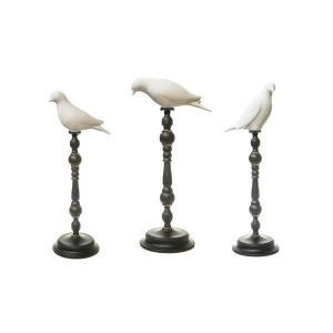 Статуэтка декоративная керамическая 37х16х14 см белая "Голубь" UNICO  255463 Белый;золото;черный