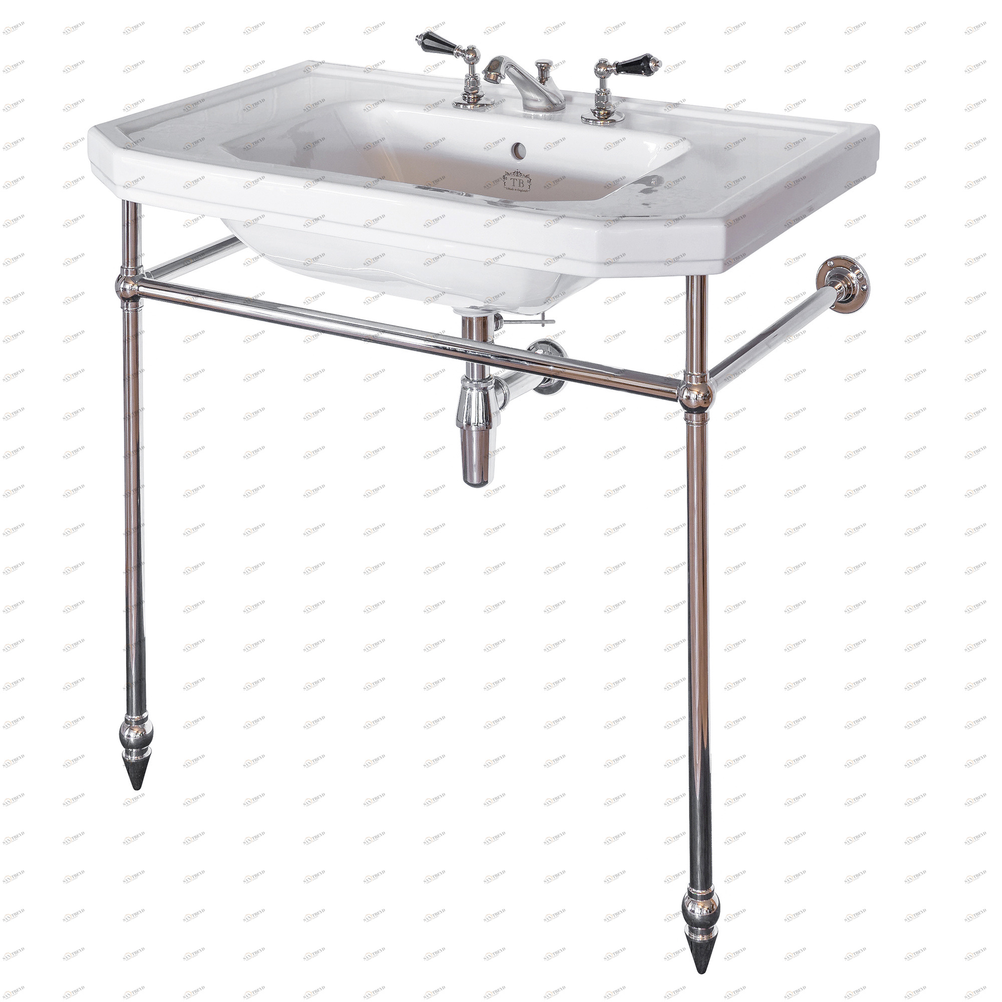 TB-AD-463 Напольная раковина стоящая овальная Traditional Bathrooms Art Deco