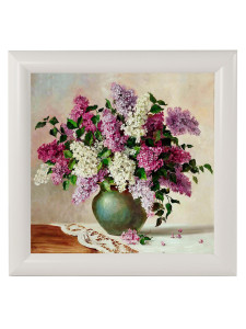 90620978 Картина в раме "Букеты. сирень в кувшине" 23x23 см STLM-0311368 ELENADECOR