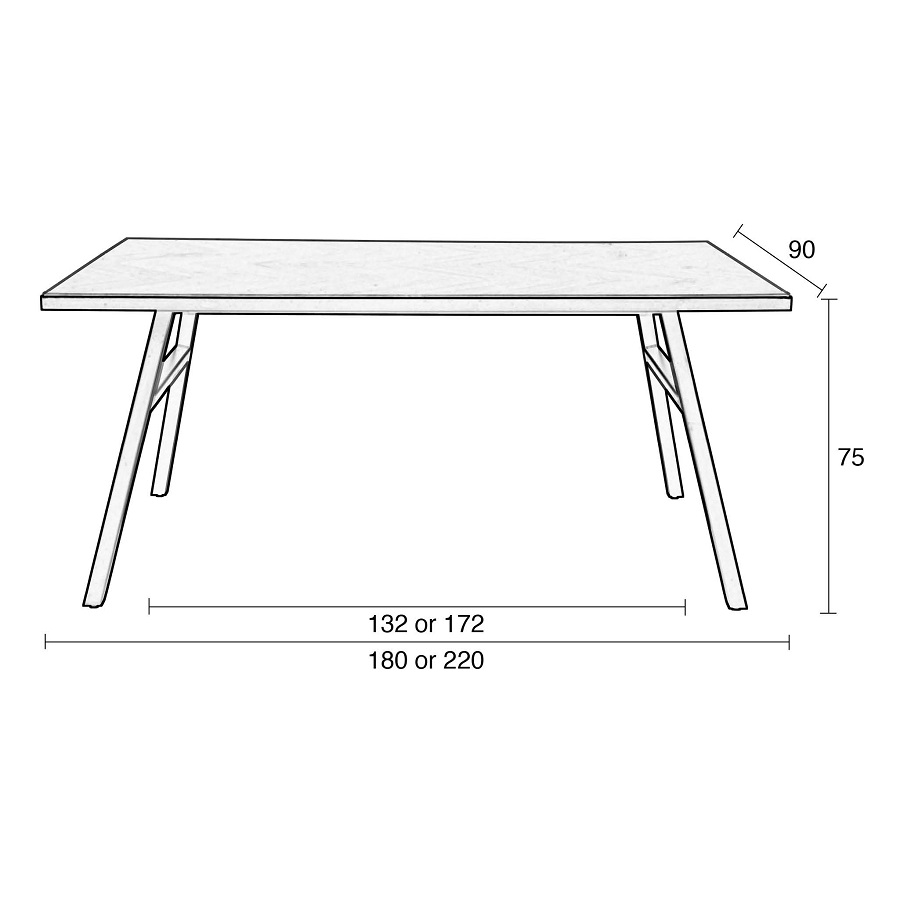 Стол Seth, 220х90, дуб Zuiver 2100081 - Вид №8