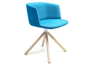 Тканевый мягкий поворотный стул