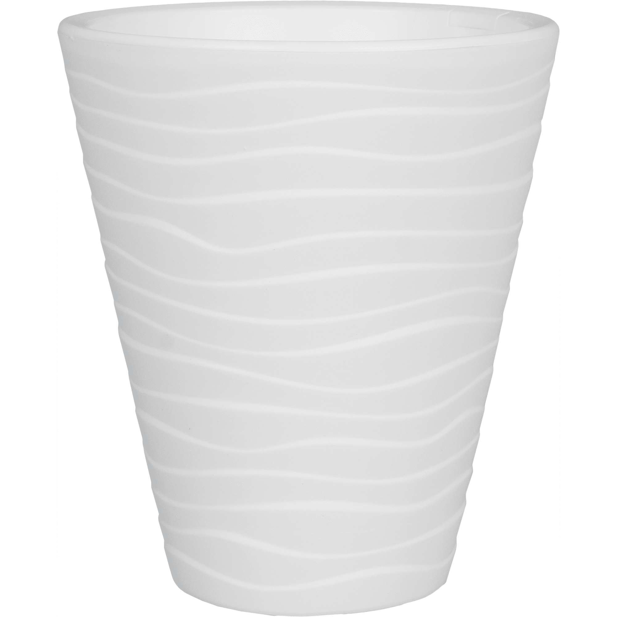 82095612 Горшок цветочный ø17 h20 см v2.8 л пластик белый Валенсия Santreyd