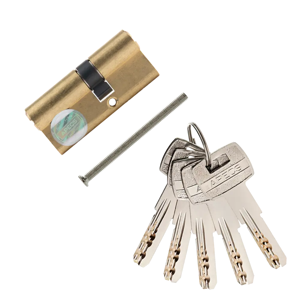 Цилиндровый механизм APECS Pro LM-70 с защитой от взлома, золото 84168105 SM STLM-1478585 - Вид №1