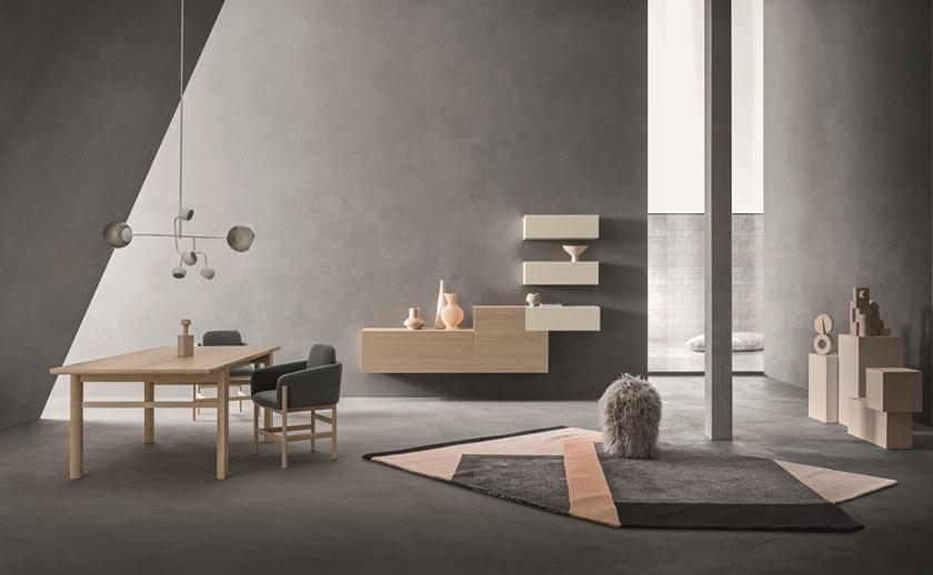 ZANETTE Настенная модульная стенка для хранения из дуба Lei sun-id-1384484 - Вид №4