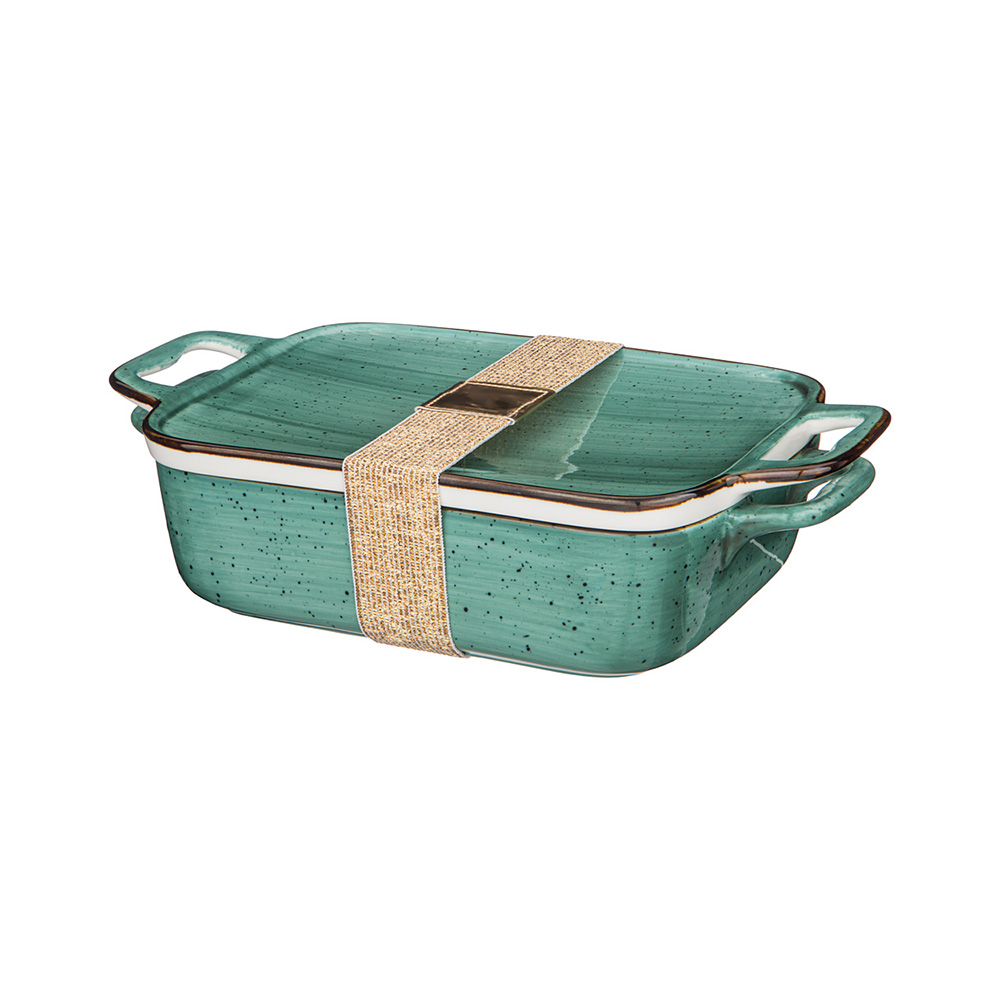 263-1099 Посуда фарфоровая БЛЮДО ДЛЯ ЗАПЕКАНИЯ С КРЫШКОЙ BRONCO "NATURE" Lefard 