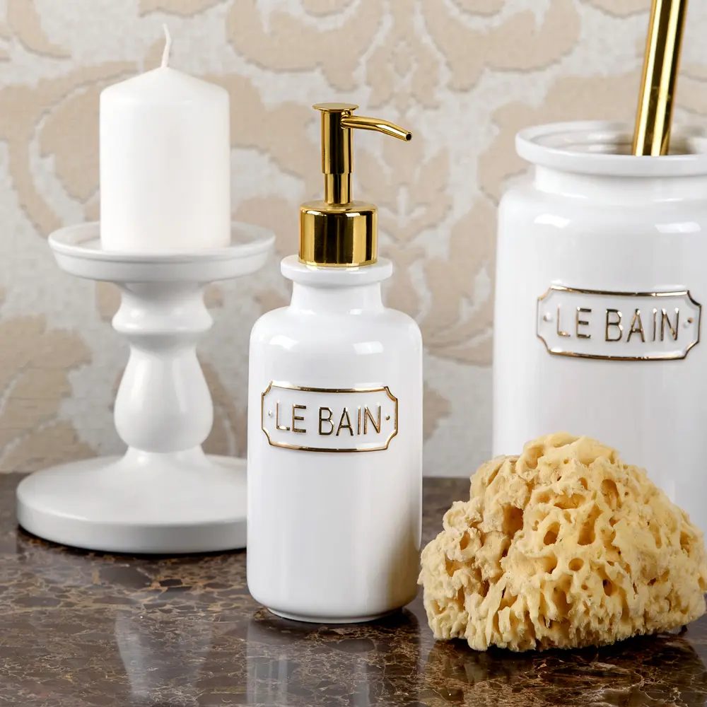Дозатор для жидкого мыла Wess Le Bain Blanc цвет золотой 82260745 STLM-2209868 - Вид №7