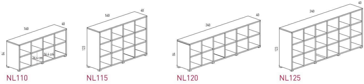 ACTIU Модульный офисный книжный шкаф из алюминия и дерева sun-id-1406959 - Вид №14